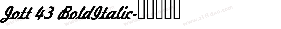 Jott 43 BoldItalic字体转换